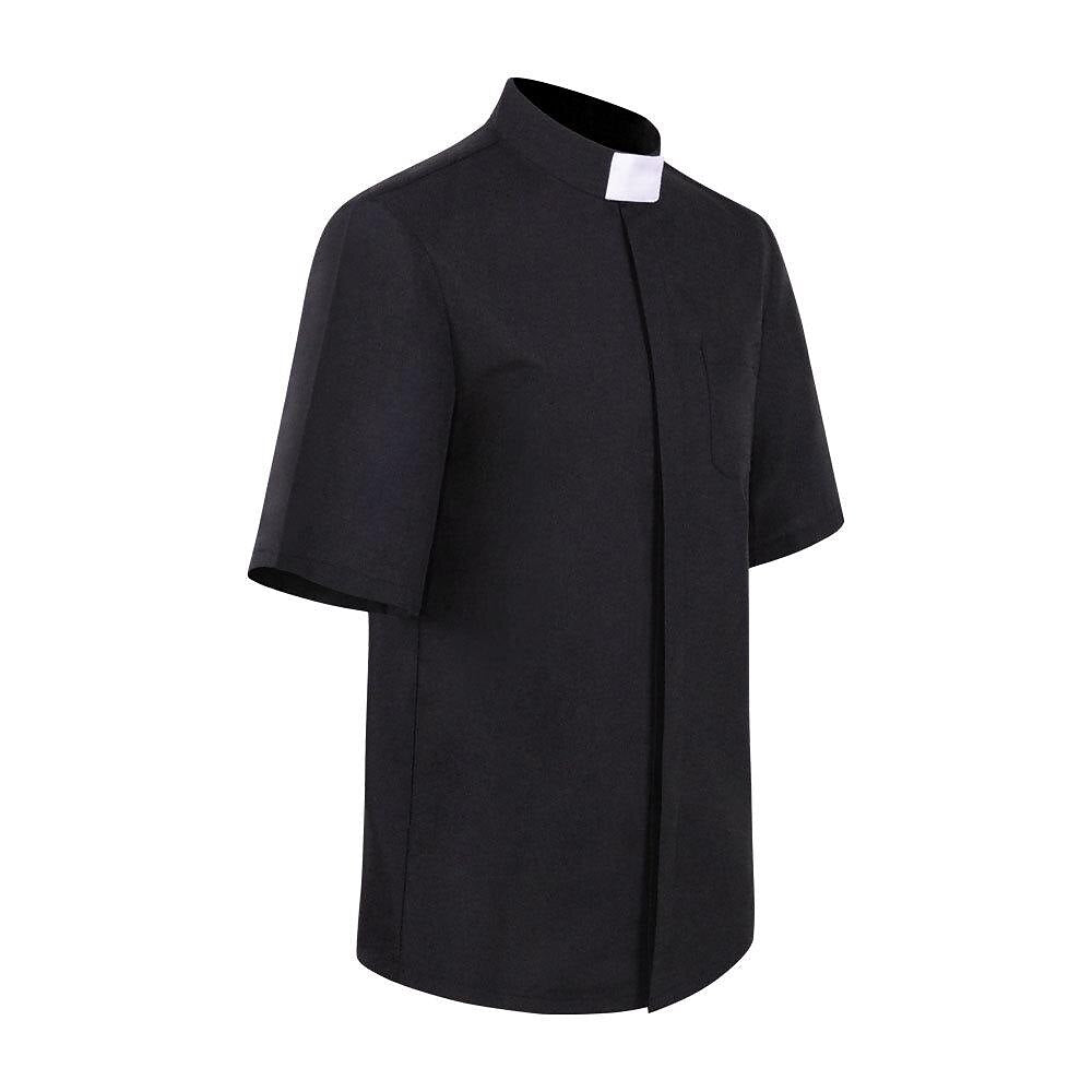 Tab Collar Priest Shirt with Short Sleeve