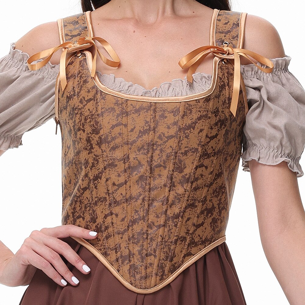 Renaissance Tie-Shoulder Corset Lace-up