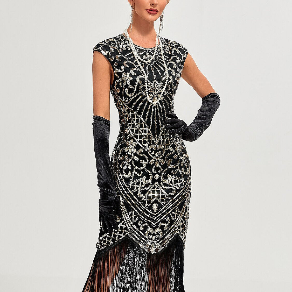 Art Deco Beading Flapper Dress