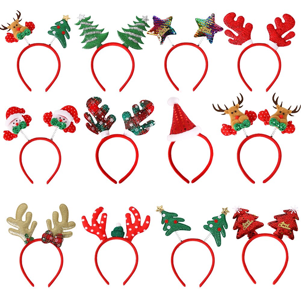 12 PCS Christmas Party Favor Headband