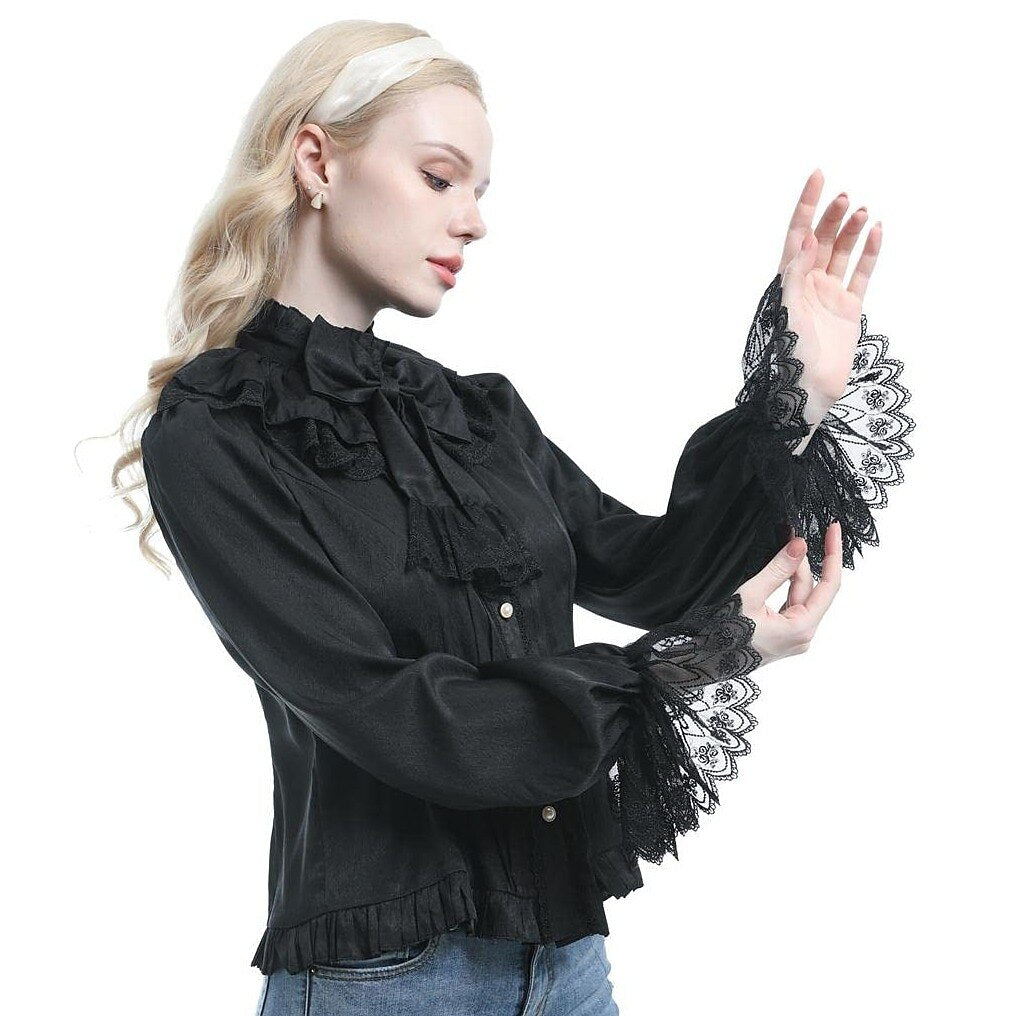 Renaissance Princess Style Ruffle Sleeve  Blouse