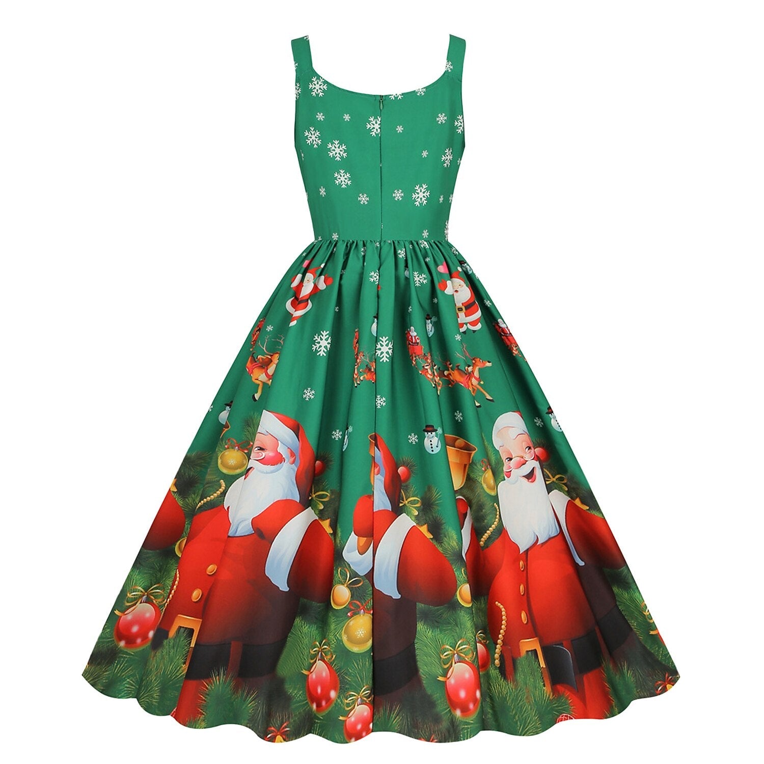 Christmas Vintage Santa A-Line Dress