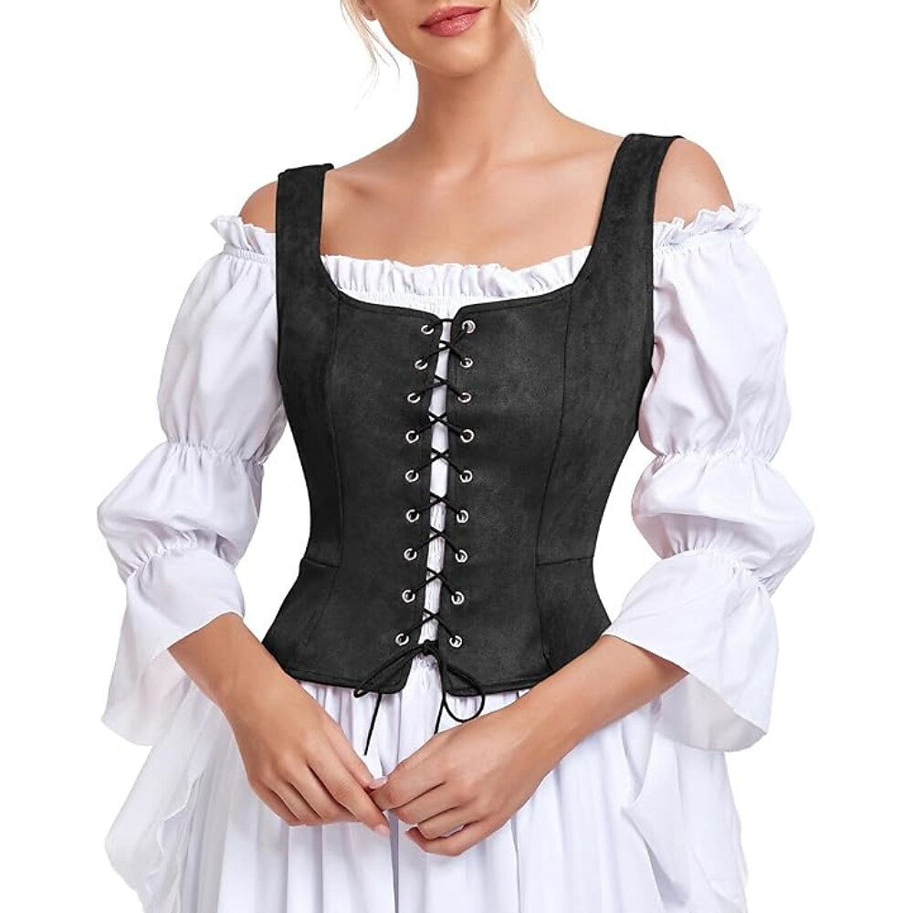 Pirate Renaissance Lace up Corset Vest Bodice