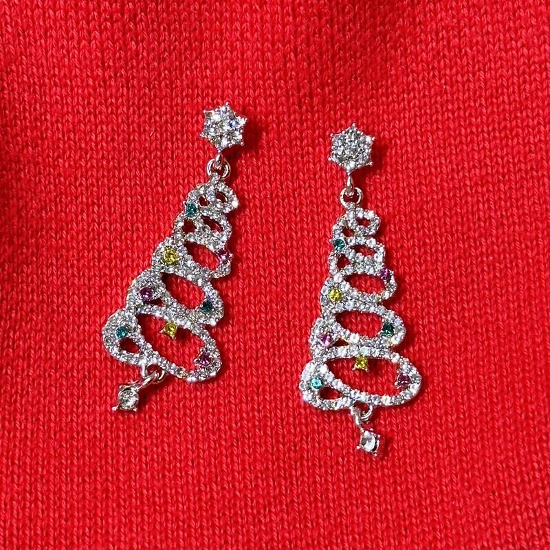 Christmas Rotating Tree Earrings