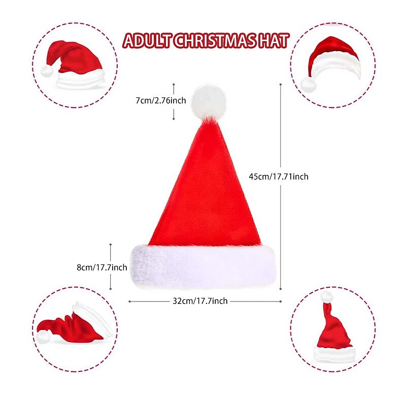 2 PCS Christmas Sants Hat
