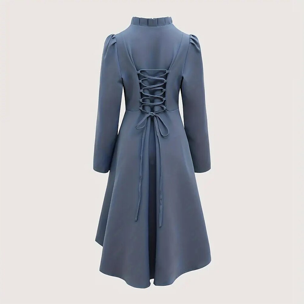 Steampunk High - Low Hem Long Jacket Dress