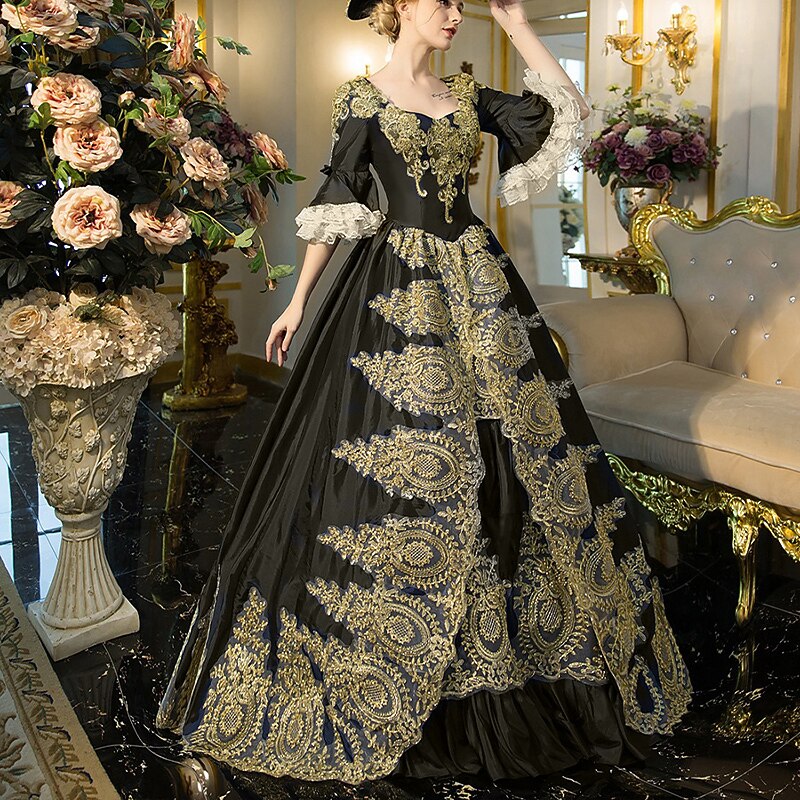 Rococo Baroque Style Court Gown