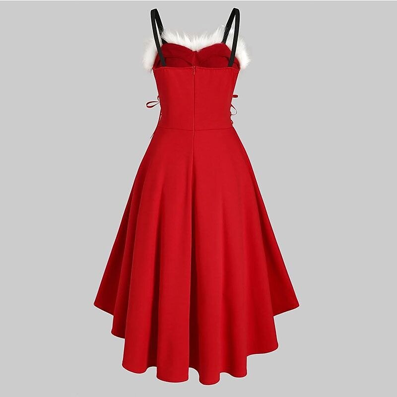 Christmas Corset High-Low Santa Dress