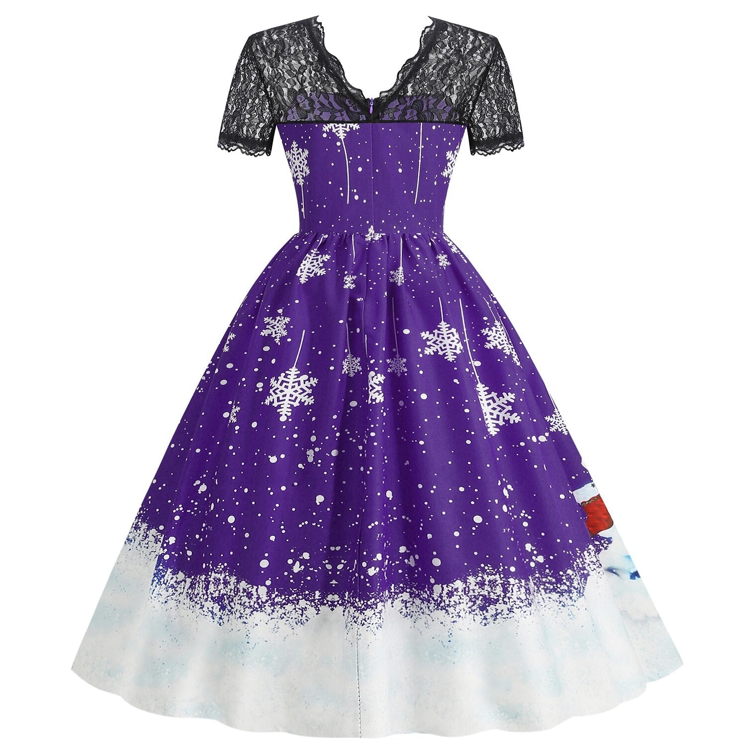 Christmas Vintage Lace Swing Dress