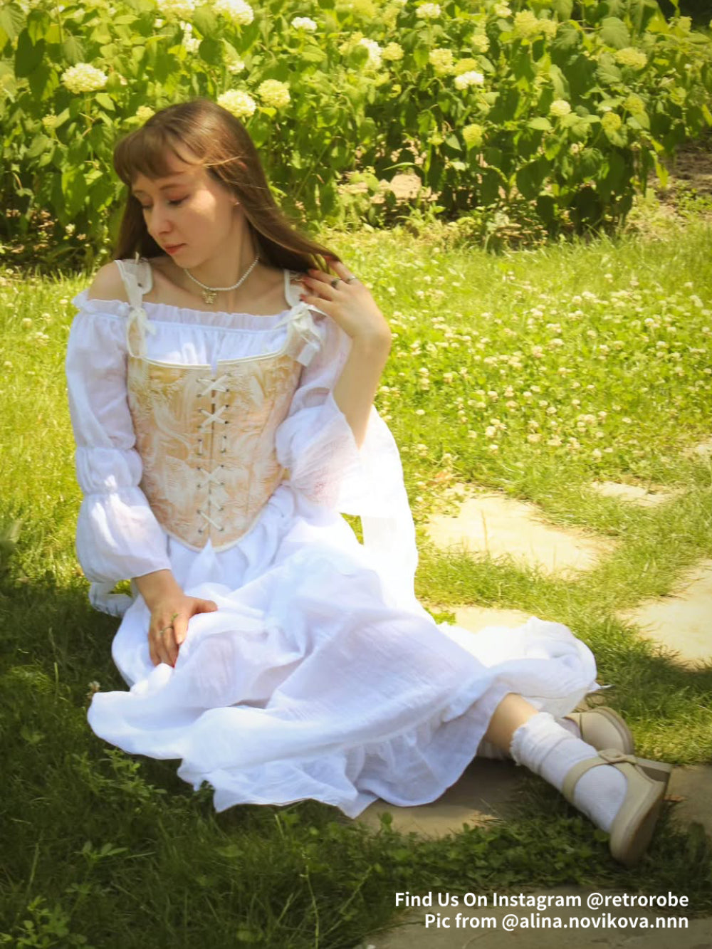 Victorian Style Jacquard Lace-up U-Back Corset