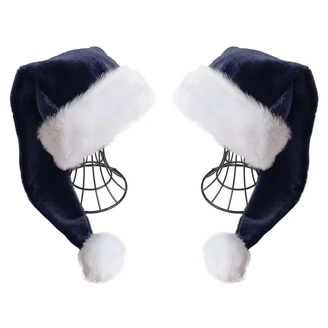 2 PCS Christmas Santa Claus Plush Hat