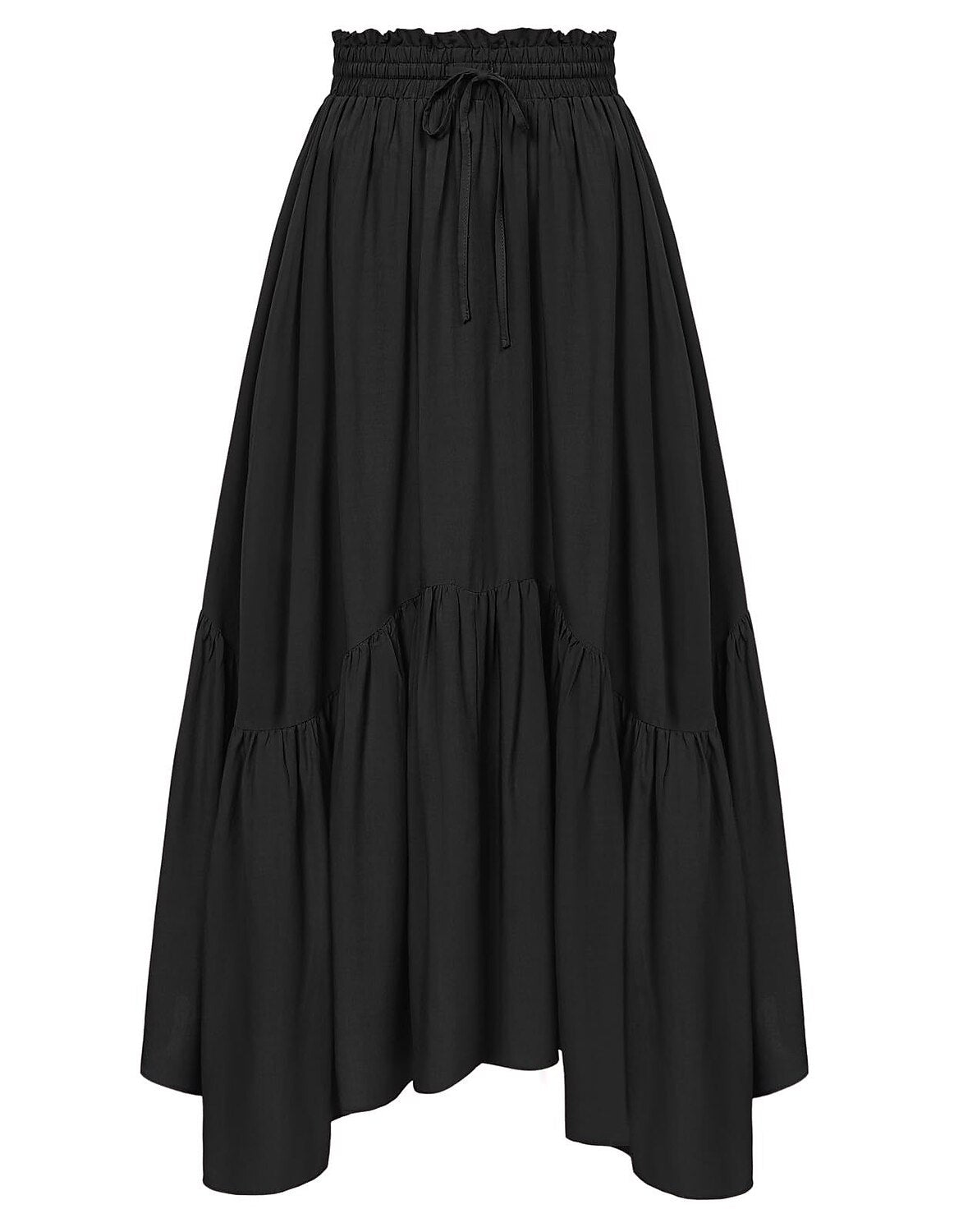 Renaissance High Waist Maxi Skirts with Pockets
