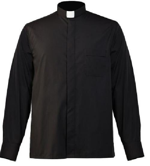 Tab Collar Priest Shirt with Long Sleeve