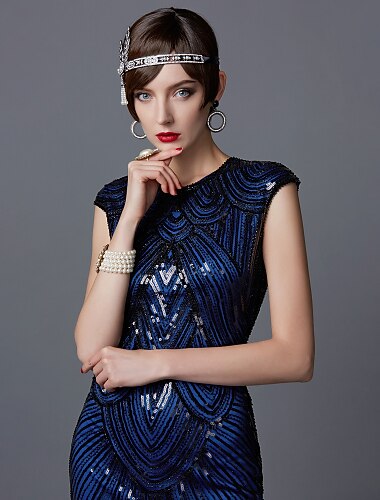 Art Deco Sequin Tassel Flapper Cocktail Dress