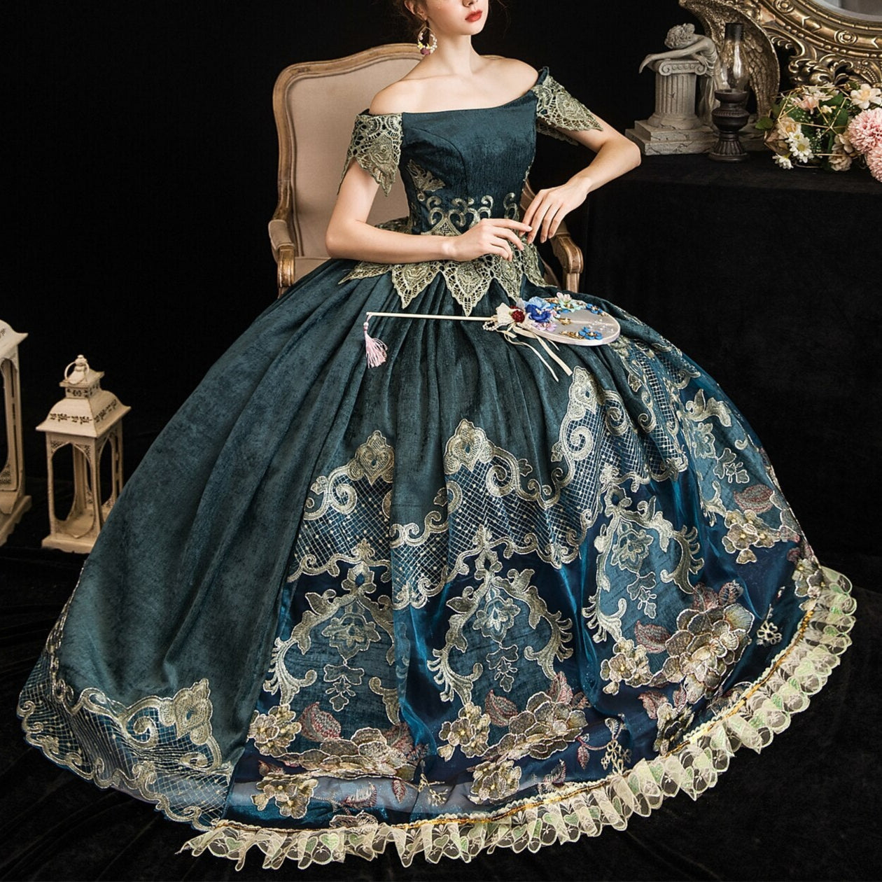 Victorian Crinoline Style Ball Gown