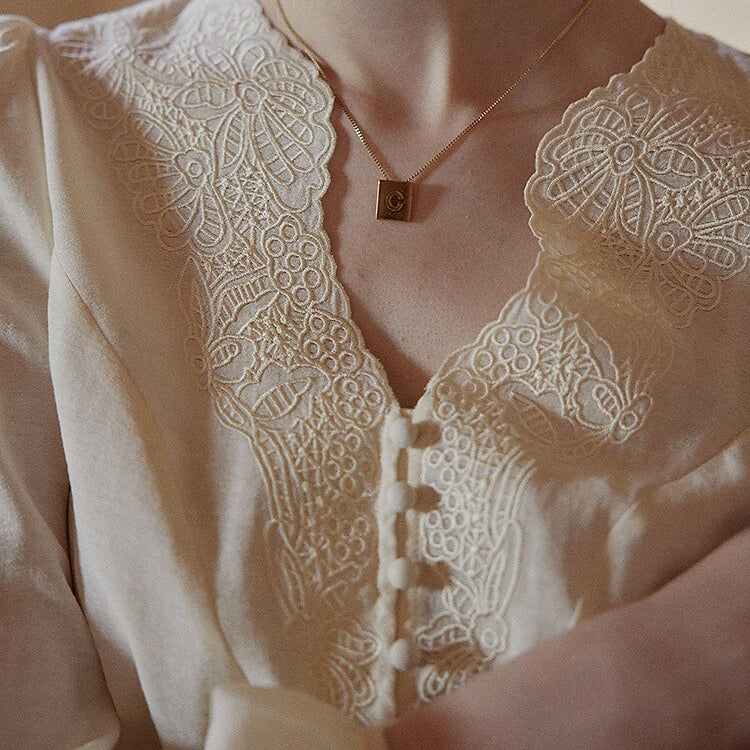 Victorian Style Embroidery Blouse