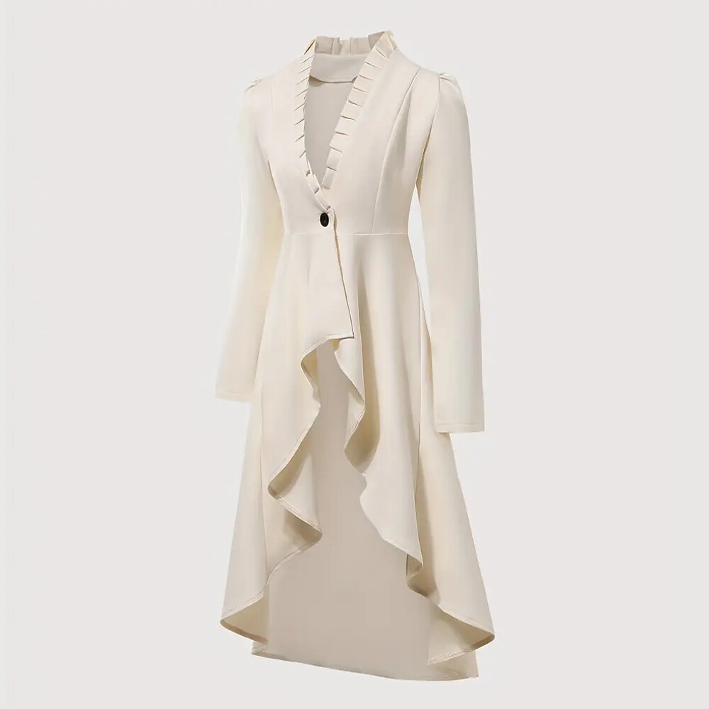 Steampunk High - Low Hem Long Jacket Dress