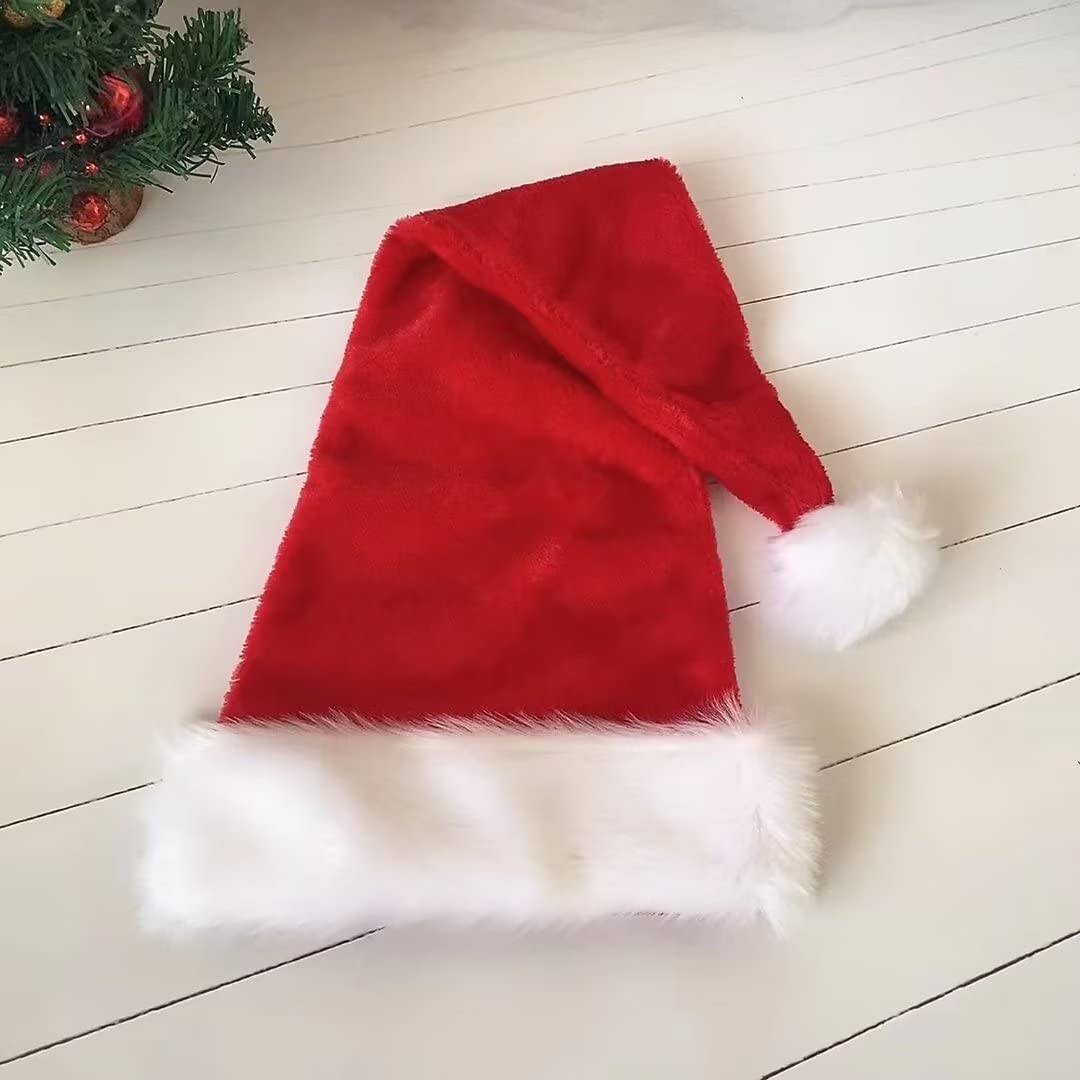 2 PCS Christmas Santa Claus Plush Hat