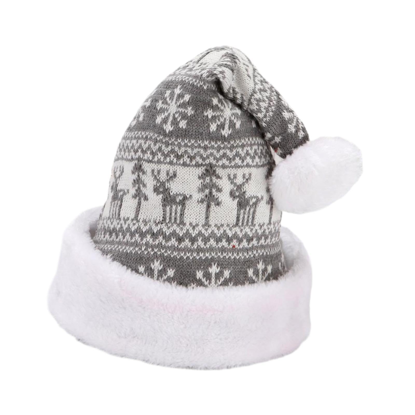 Christmas Nordic Knit Santa Pom-Pom Hat