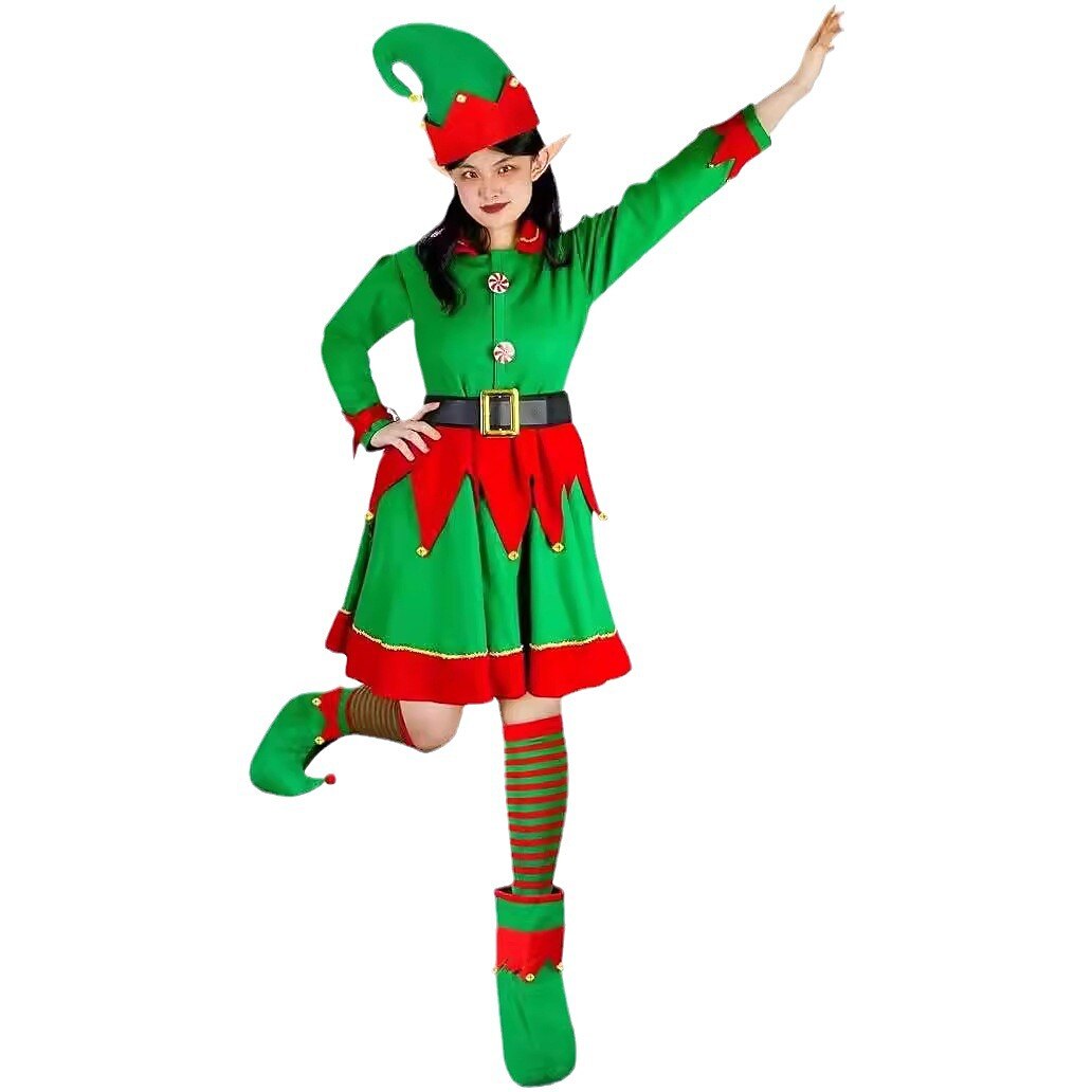 Women's Christmas Elf Costume Set