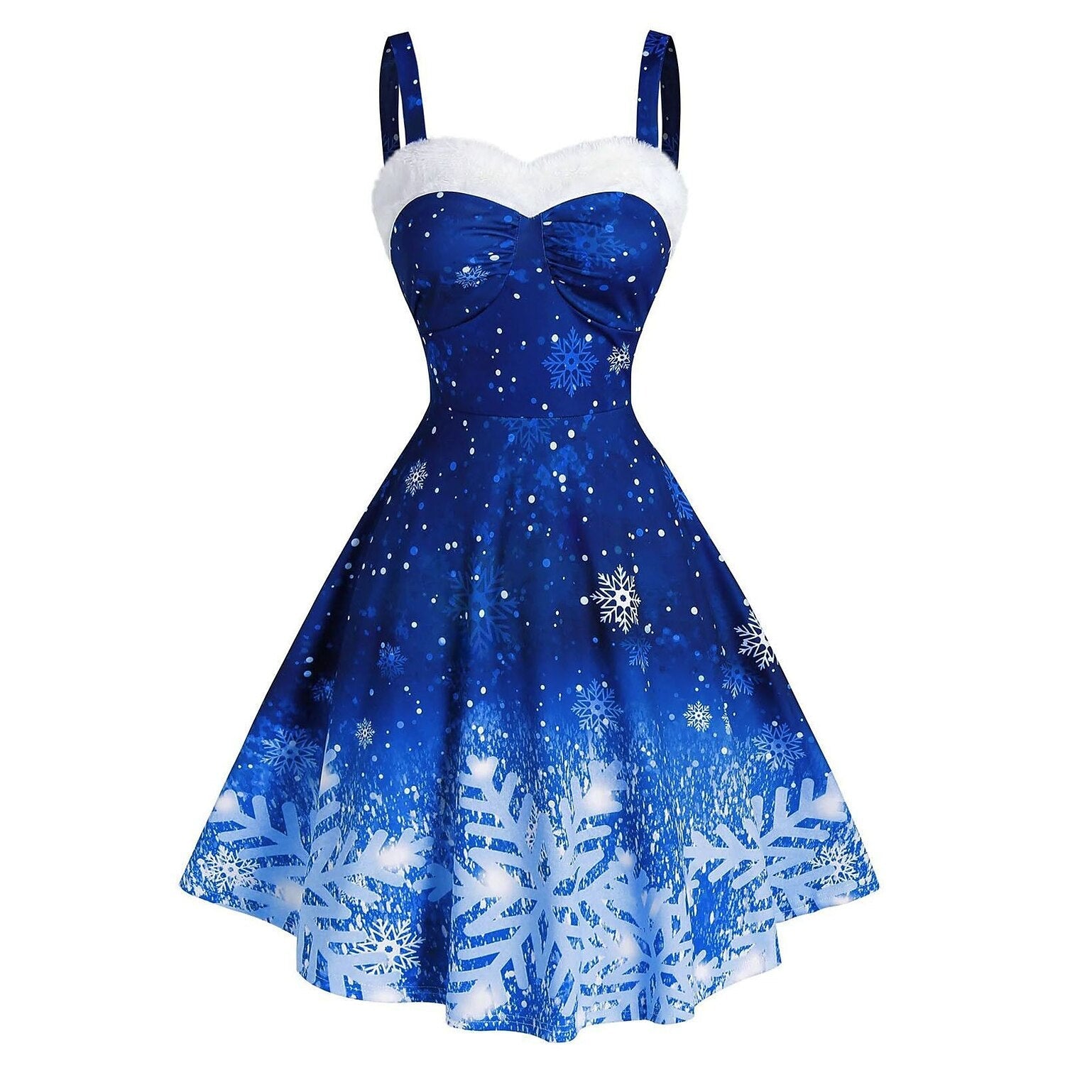 Christmas Vintage Snowflake A-Line Dress