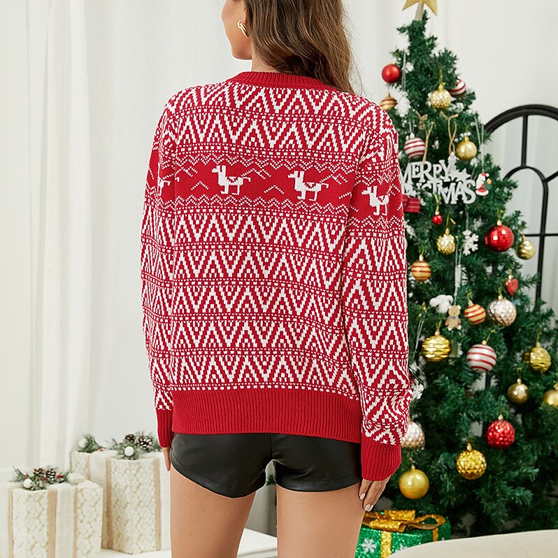 Whimsical Llama Ugly Christmas Sweater