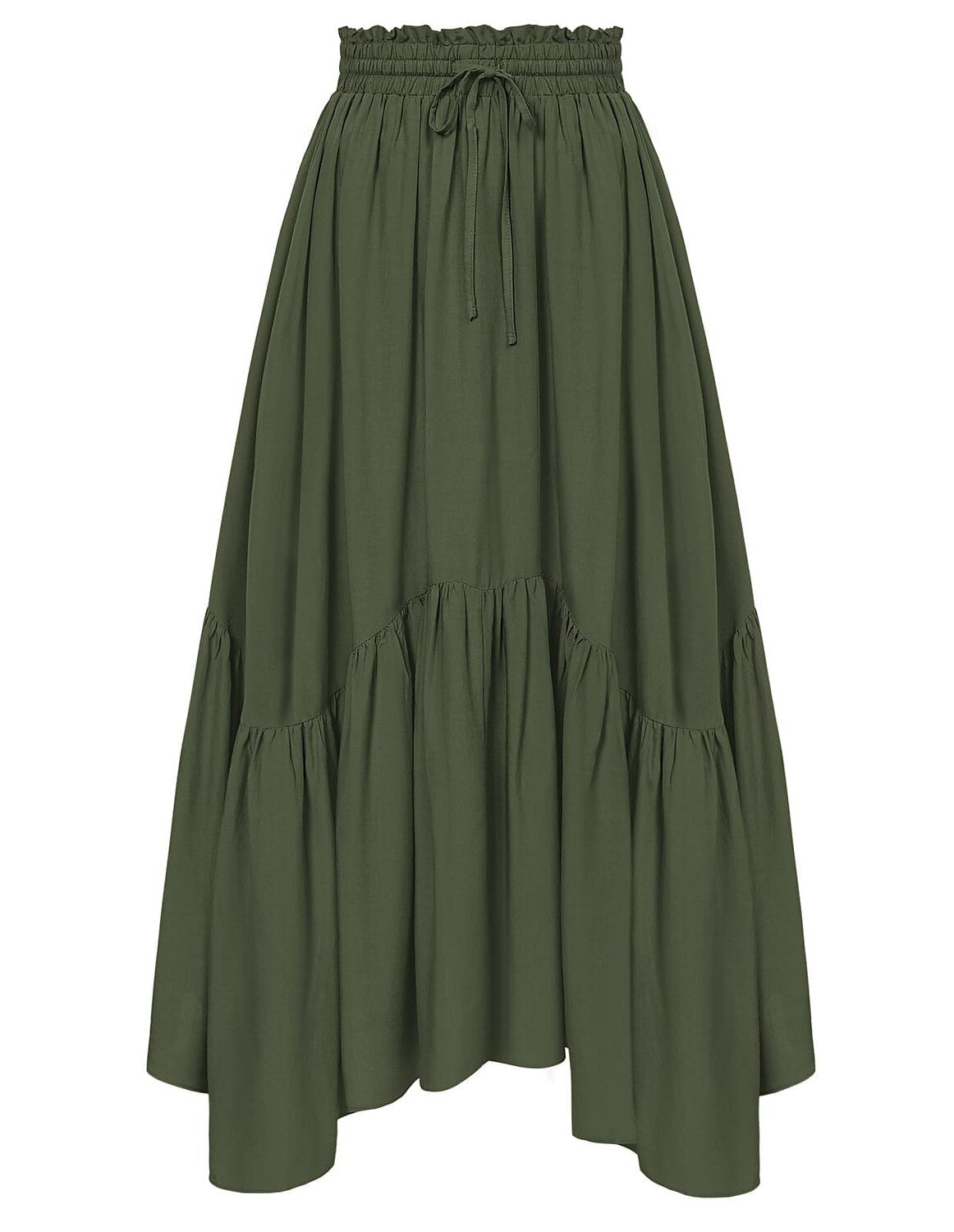 Renaissance High Waist Maxi Skirts with Pockets