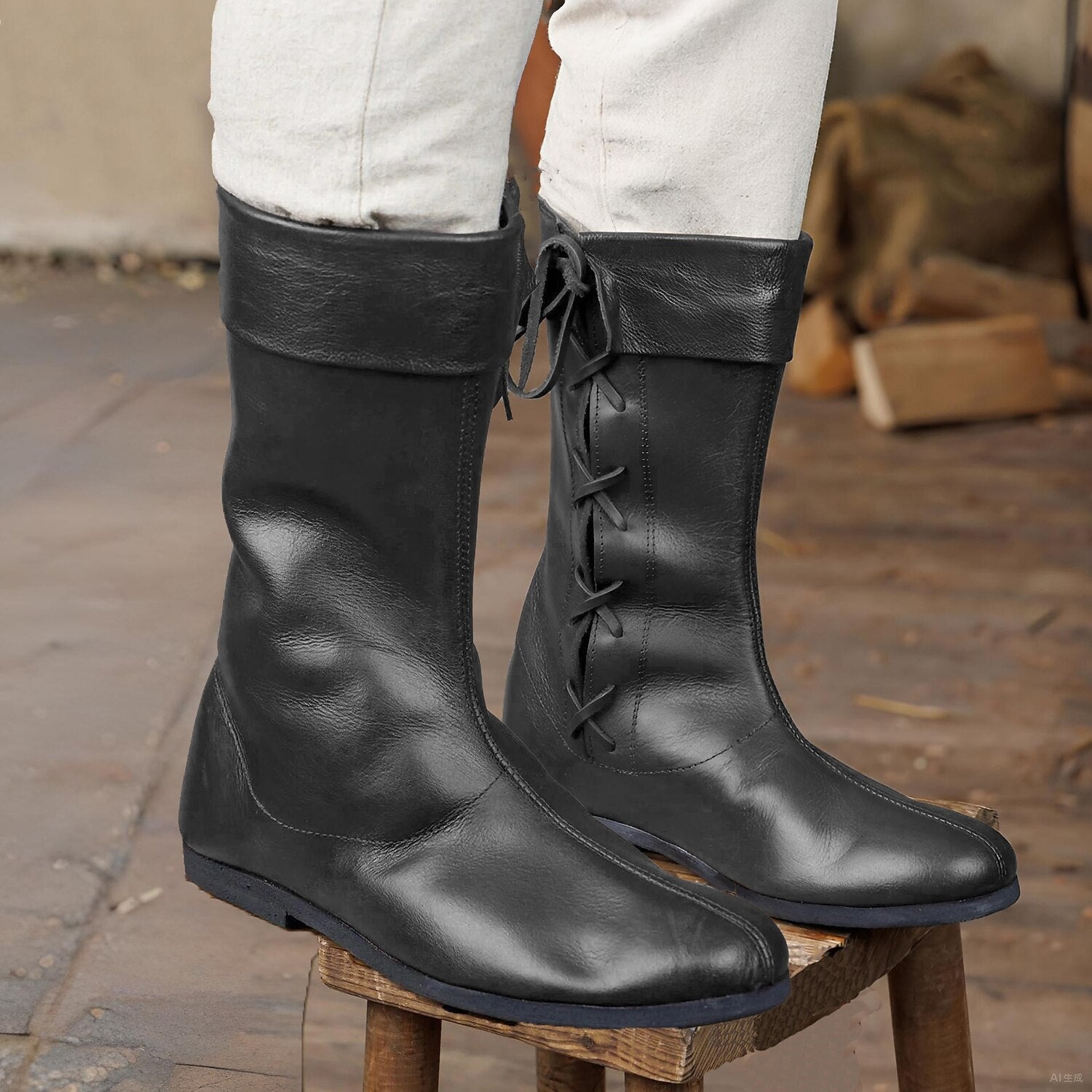 Side Laced High Boots