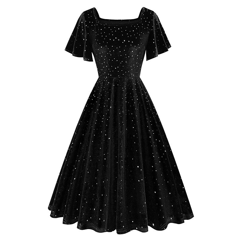 Vintage Sparkling A-Line Dress