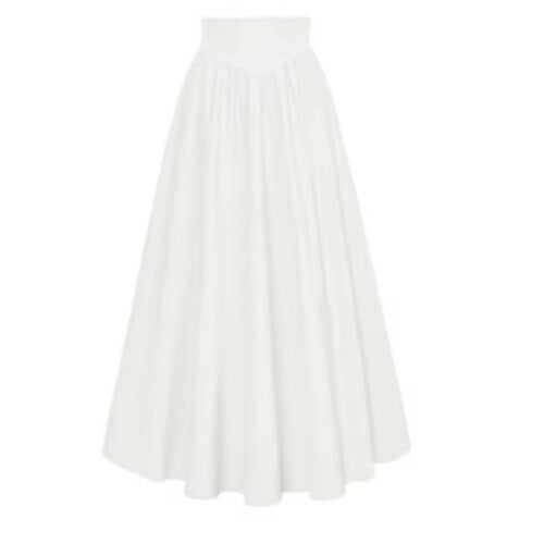 Retro Vintage Medieval Solid Color A-Line Maxi Skirt