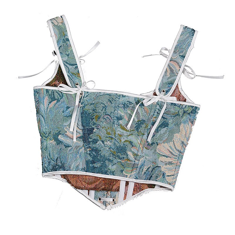 Renaissance Style Lace Design Corset Vest Bustier