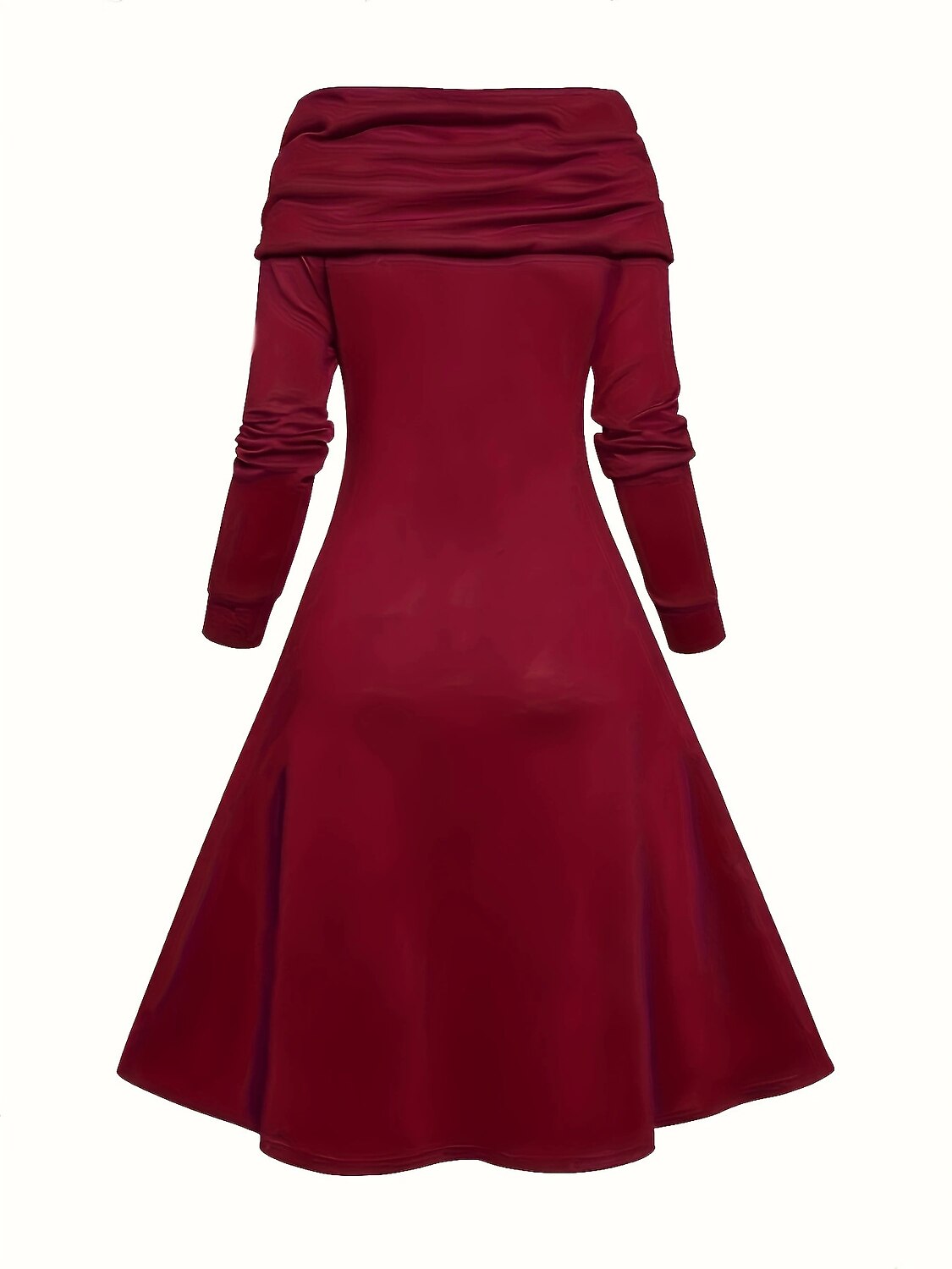 Christmas Chic Cowl Neck Sweater Dress
