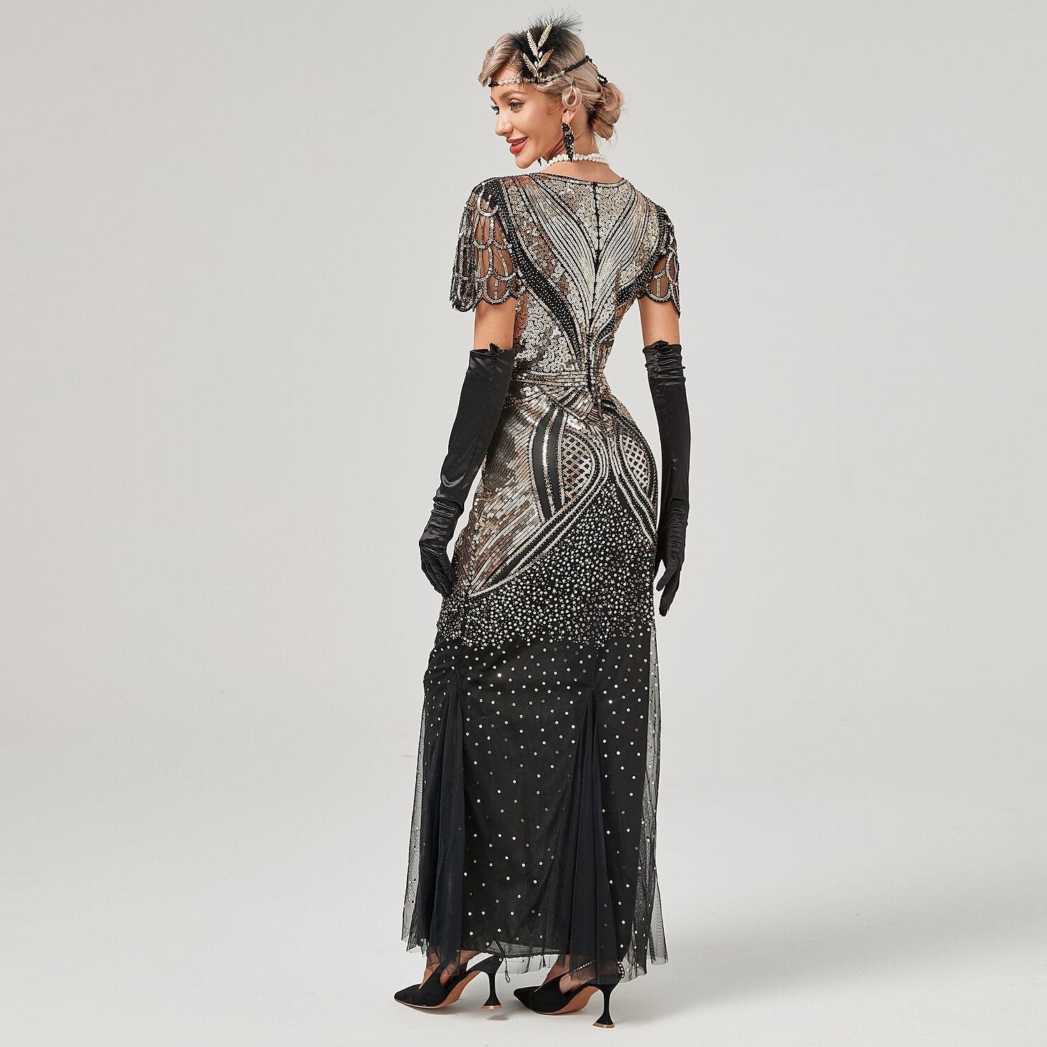 Art Deco Glamour Evening Gown