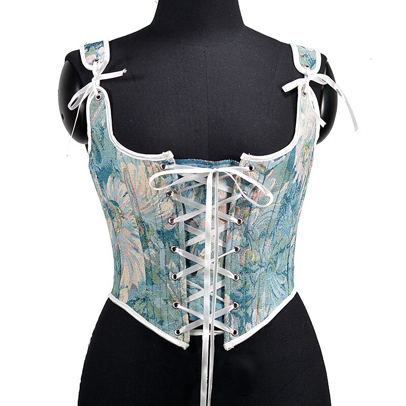 Renaissance Style Lace Design Corset Vest Bustier