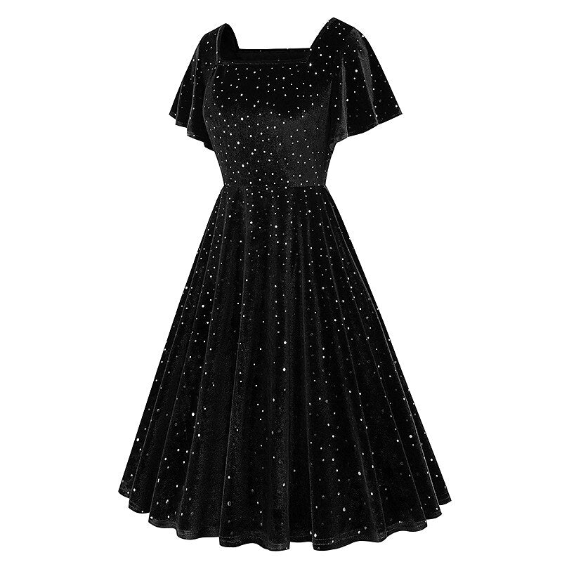 Vintage Sparkling A-Line Dress