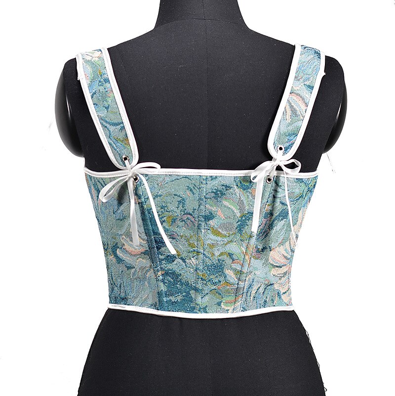 Renaissance Style Lace Design Corset Vest Bustier