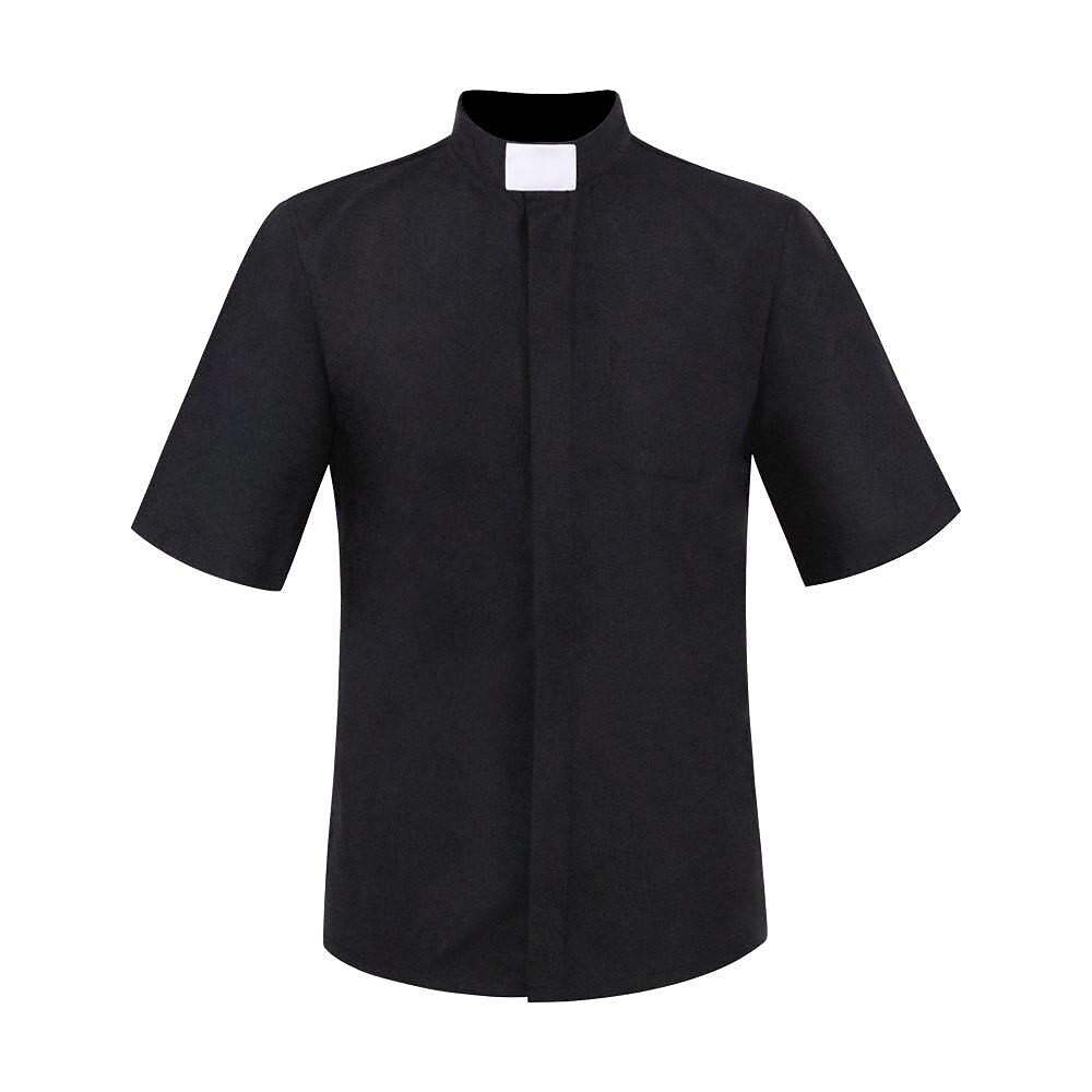 Tab Collar Priest Shirt with Short Sleeve