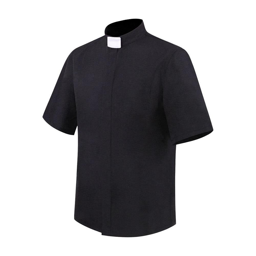 Tab Collar Priest Shirt with Short Sleeve