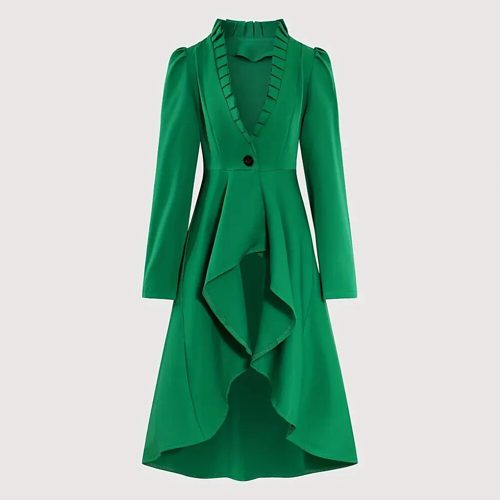 Steampunk High - Low Hem Long Jacket Dress