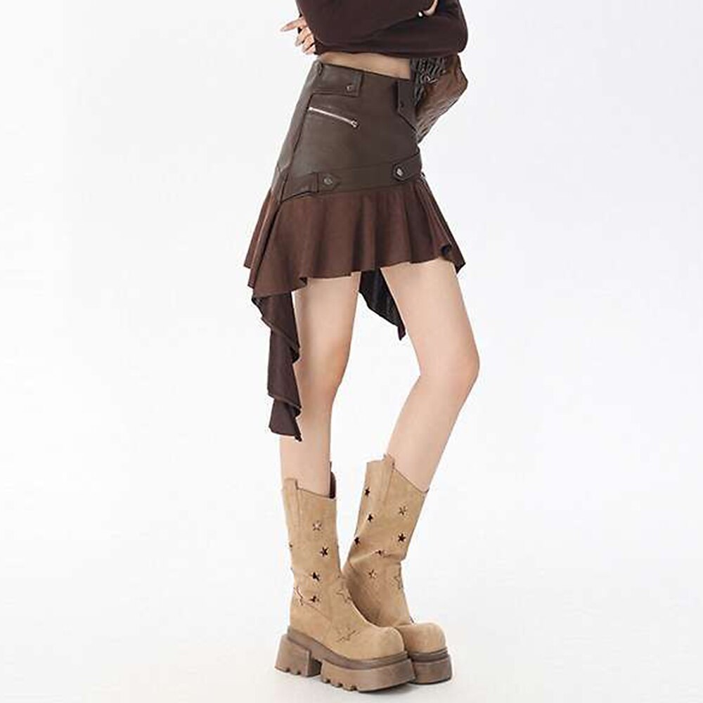 Gothic Punk Asymmetrical Skirt