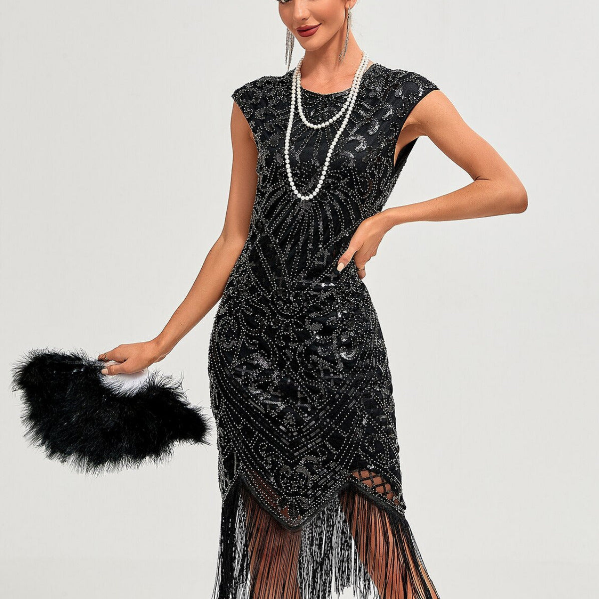 Art Deco Beading Flapper Dress