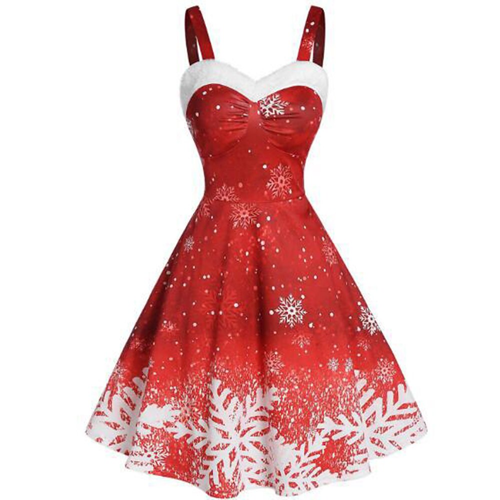 Christmas Vintage Snowflake A-Line Dress