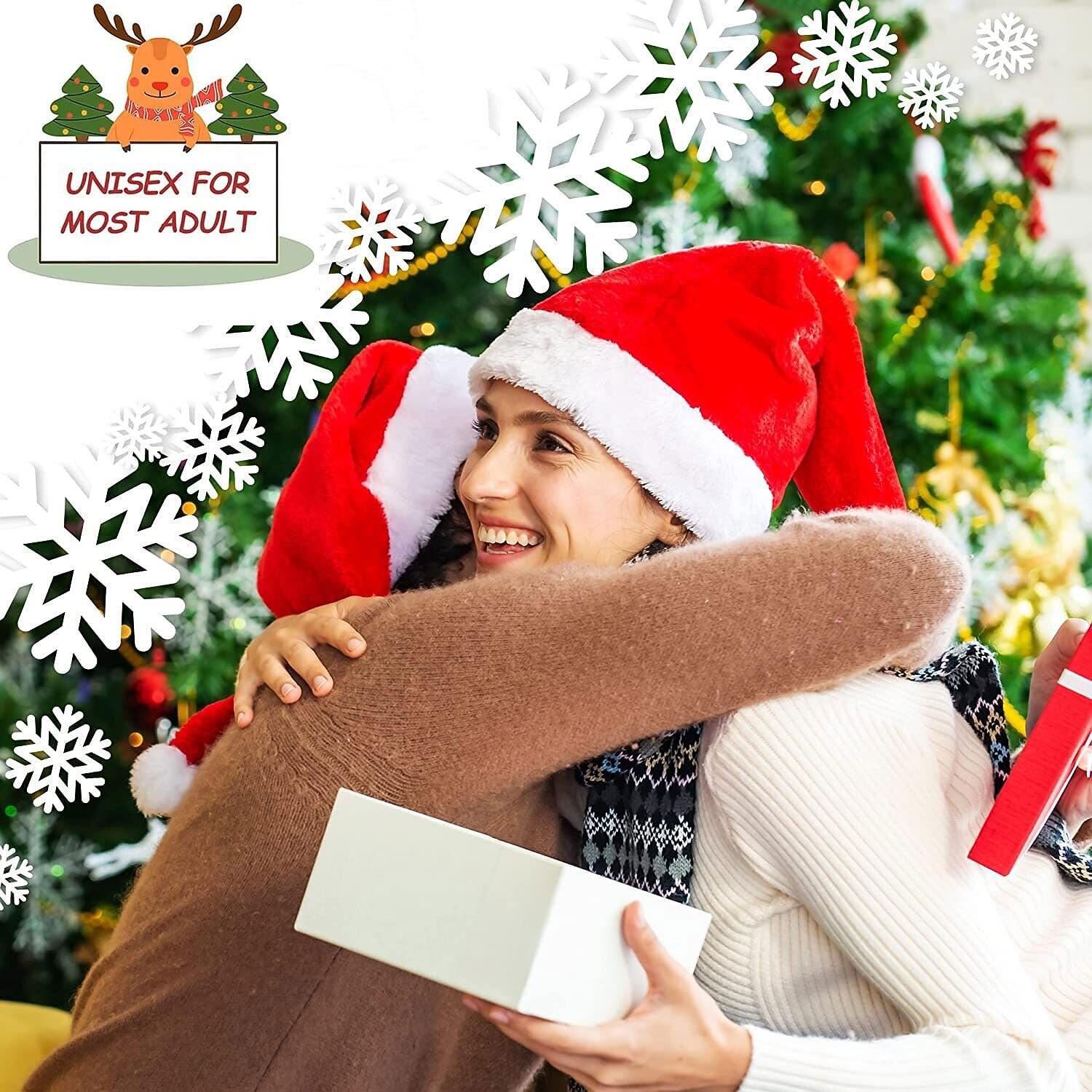 2 PCS Christmas Sants Hat