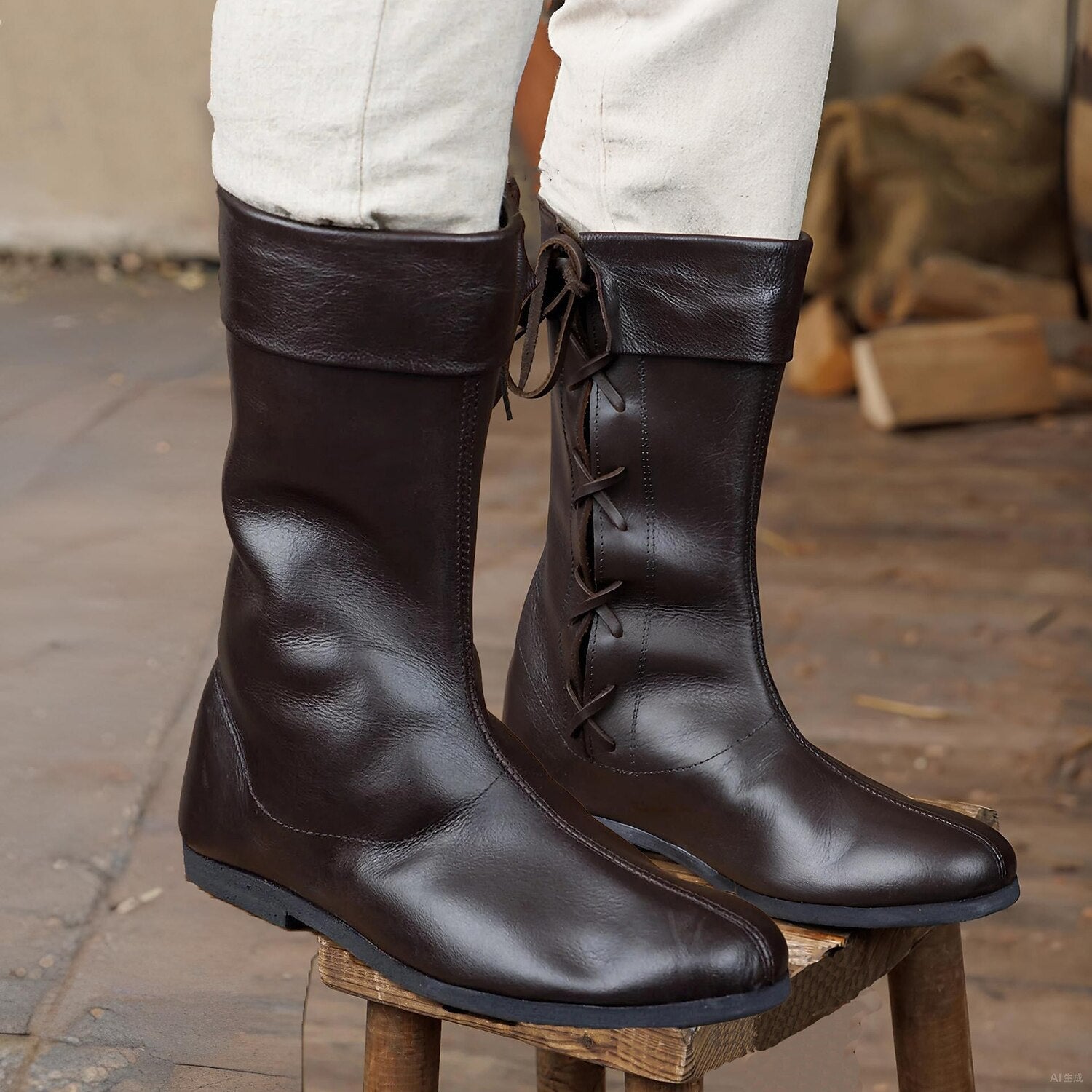 Side Laced High Boots