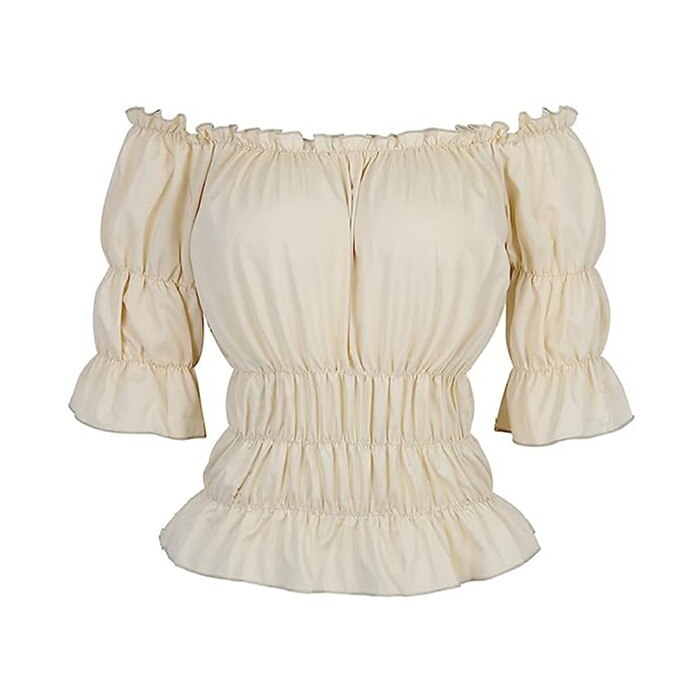 Renaissance Style Blouse Half Sleeve Top