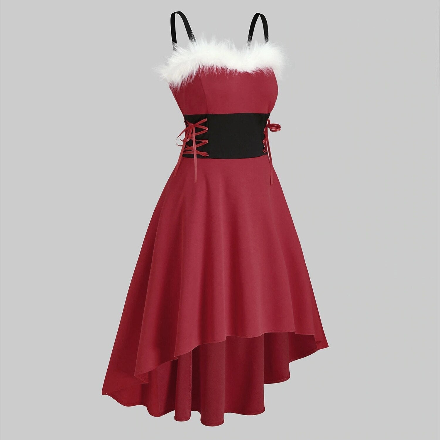 Christmas Corset High-Low Santa Dress