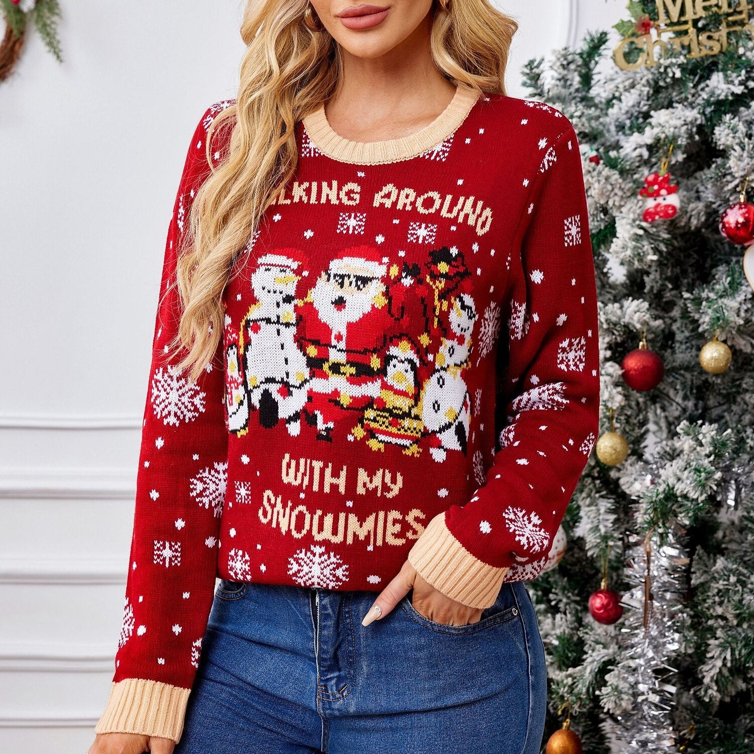 Snowman Santa Claus Ugly Christmas Sweater