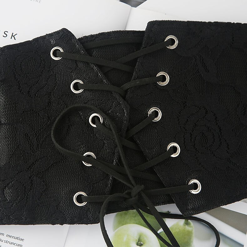 Retro Elastic Lacing Corset Belts