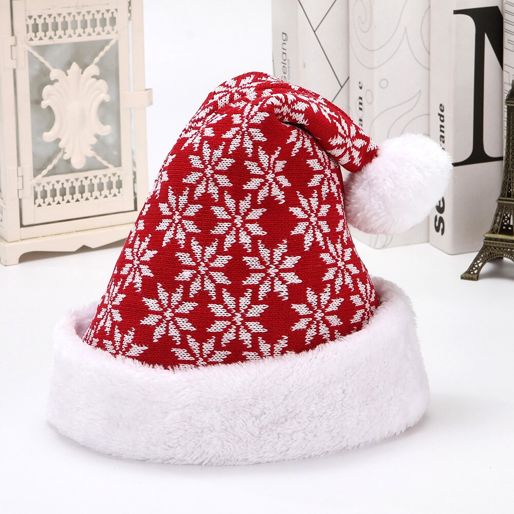 Christmas Nordic Knit Santa Pom-Pom Hat
