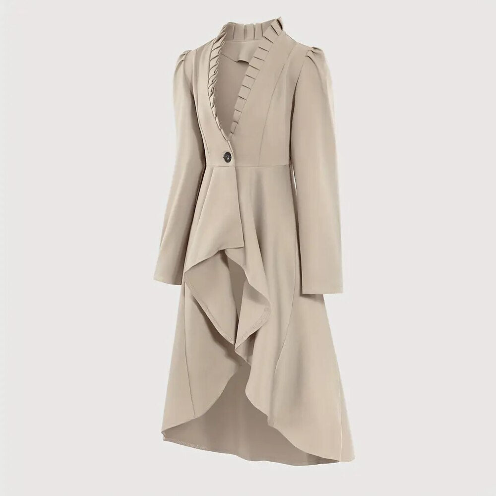 Steampunk High - Low Hem Long Jacket Dress